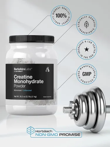 Horbäach Creatine Monohydrate Powder | 2.2lbs (35.2 Oz) |...