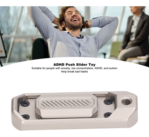 Juguete De Metal Adhd Push Slider Para Oficina De Adultos, E