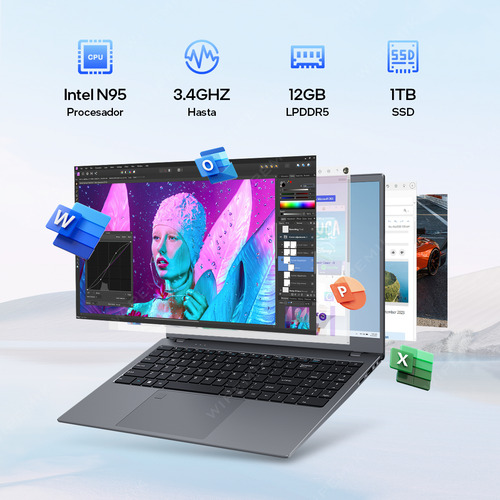 Laptop Intel N95 Ddr5 4 Núcleos 12gb Ram 1000gb Ssd Notebook