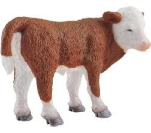 Ternero Hereford De Pie Colecta 7,11 Cm Realista