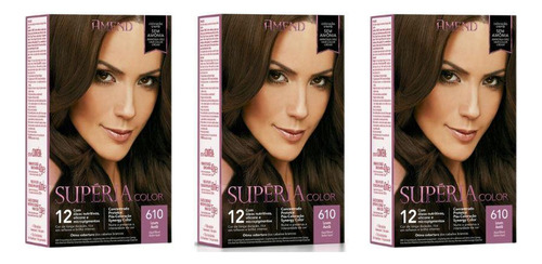Coloraçao Amend Superia 610 Louro Avela - Kit C/3un