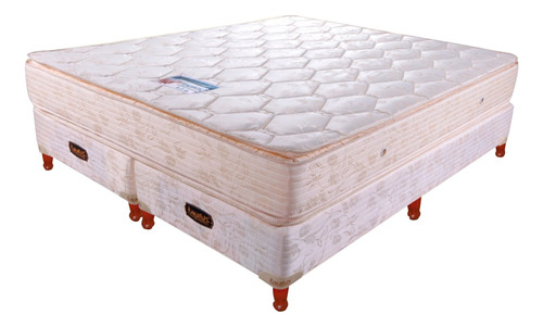 Colchon Espuma Taurus Con Pillow Top+ Box Uni Economico