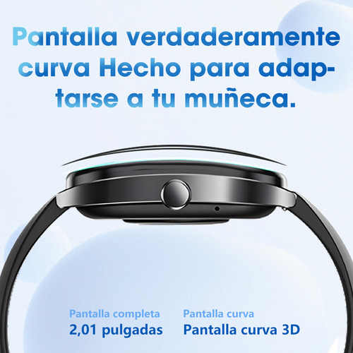 Aolon Smartwatch Reloj Inteligente Curva 2.01'' Bluetooth Llamada Ip68 Pantalla Diy Deportivo Para Hombre Y Mujer