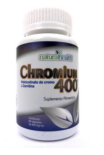 Cromo 400 Con L - Carnitina 60 Caps Natural Health.