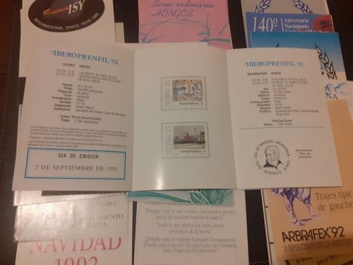 Lote 22 Avisos De Emisión Sin Estampilla. Año 1992