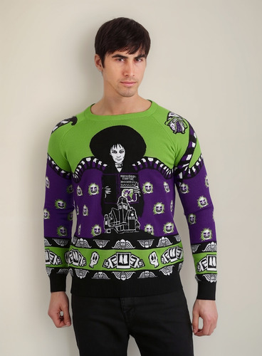 Sueter Feo Ugly Sweater Navidad Beetlejuice Lydia P/ Damas