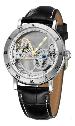 Reloj Mecánico Automático Leather 208 Skeleton Hollow Man
