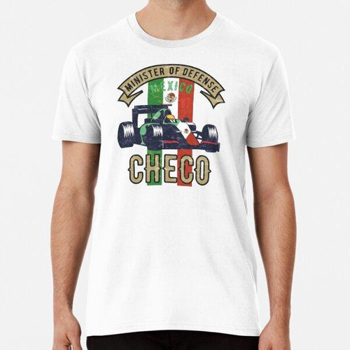 Remera Checo Pérez Ministro De Defensa México Bandera Algodo