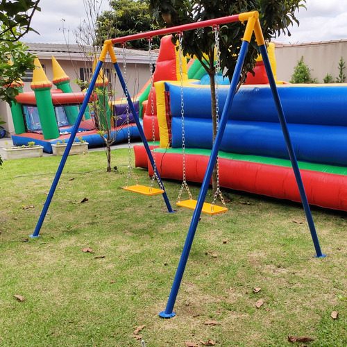 Balanço Infantil Tradicional Em Ferro 2 Lugares Cód. 0871