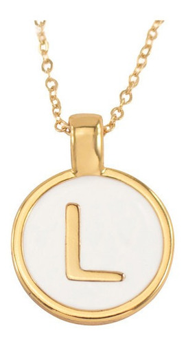 Cadena Con Colgante Letra L, Collar Con Inicial