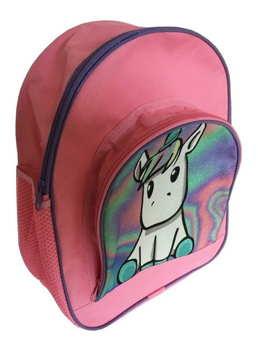 Mochila Preescolar Para Niña Color Rosa Unicornio 003