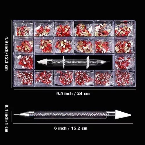 Nail Art Rhinestone Pegatinas Decoración De Uñas Set