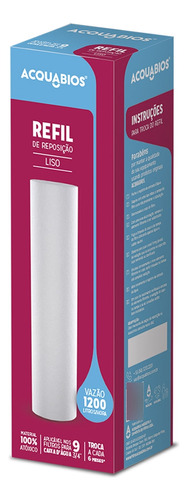 Refil Pp Liso 25 Micras 9.3/4  Filtro Caixa D'água Acqua 230