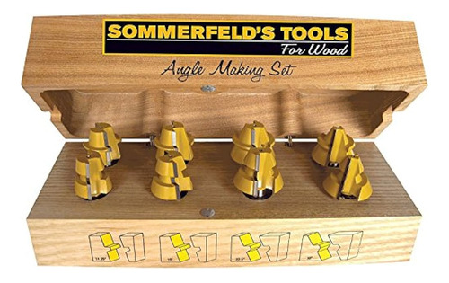 Sommerfelds Ángulo De 8 Piezas Hacer Router Bit Set 12inch V