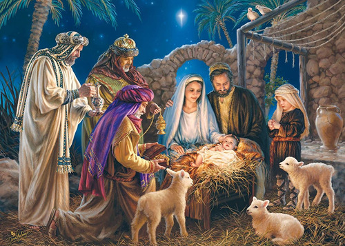 Painel Festa Presépio Natal Jesus 1,8 M X 1,3 M Lona Fosca | Parcelamento  sem juros