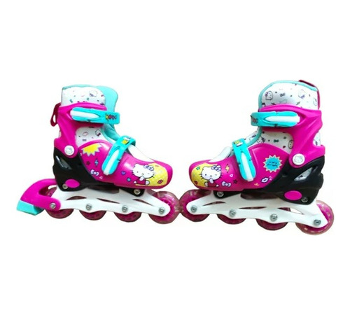 Patines 4 Ruedas Linea Hello Kitty Con Luz 22-24