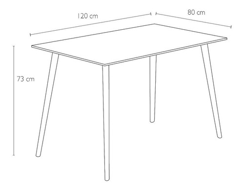 Juego Comedor Eames Mesa Rect.+ 2 Sillas + 2 Apoyabrazos