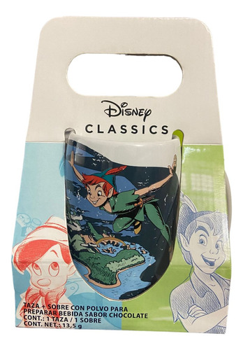 Taza Alta Disney Peter Pan Campanita Ceramica 600 Ml Color Blanco