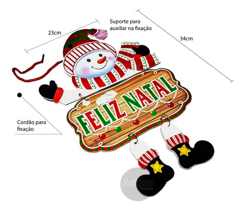 Imagem 3 de 3 de Enfeite De Natal Boneco De Neve