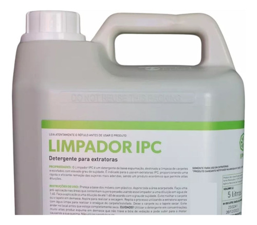 Limpador Ipc Detergente Para Extratoras 5l Ipc
