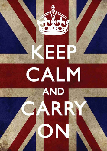 Lienzo Tela Canvas Poster Guerra Keep Calm And Carry On 1939