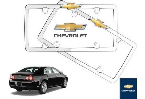 Par Porta Placas Chevrolet Malibu 3.5 2008 A 2012 Original