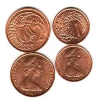 Comprar 2 Monedas De Nueva Zelanda Año 1967 Sin Circular