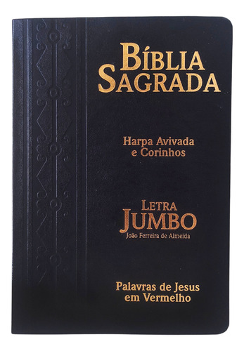 Bíblia Sagrada Masculina | Letra Jumbo Ultragigante | Harpa Cristã | Preta