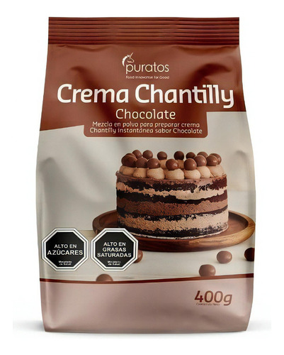 Crema Chantilly Chocolate, Puratos 400 Gramos