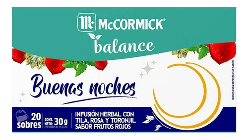 3 Pza Té Mccormick Balance Buenas Noches 20 Sobres