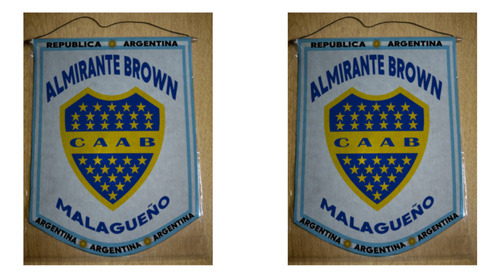 Banderin Mediano 27cm Almirante Brown Malagueño