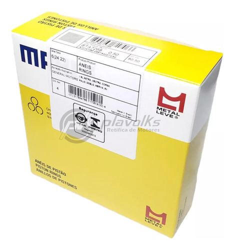 Jg Pistao Com Aneis Std Fiat Stilo 1.8 8v Gasolina 2002-2005