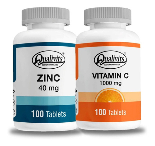 Vitamina C 1000 Mg + Zinc 40 Mg - Qualivits Vitaminas