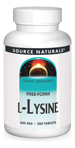 Source Naturals L-lisina 500 Mg De Forma Libre - El Supleme