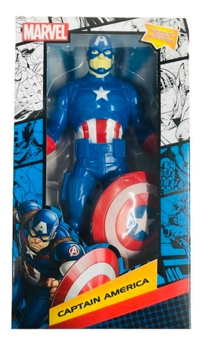 Muñeco Capitan America Articulado Marvel Ar1 53987 Ellobo