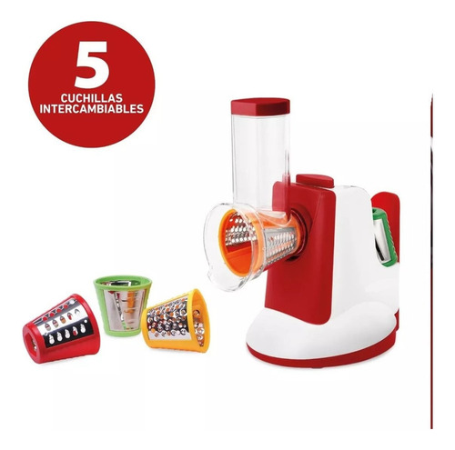 Rallador Electrico Verduras Queso Triturador Rebanador Acero