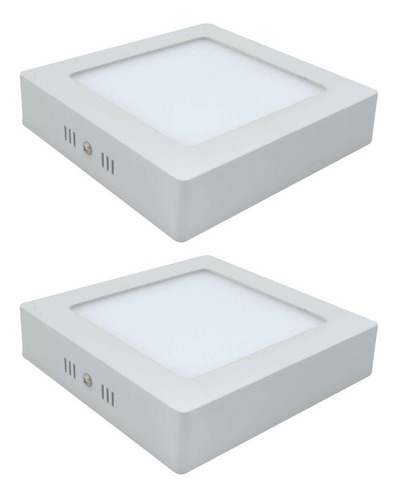 2 Paneles Led 24 W Plafon Cuadrado Sobrepuesto / Hb Led