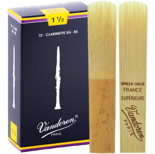 1 Palheta Clarinete Vandoren Tradicional 1 1,5 2 2,5 3 3,5 4