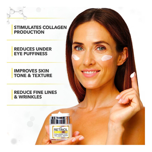 Arvesa Crema Facial Retinol Con Colágeno Ácido Hialurónico