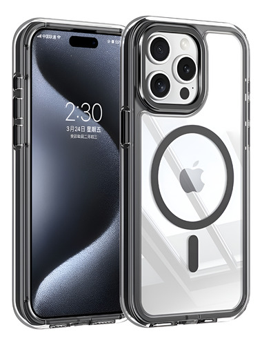 Funda Para iPhone Con Magsafe Uso Rudo Transparente Antigolpes