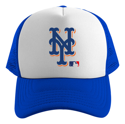 Gorra Trucker Sublimación Mlb New York Mets Azul Adulto/ajustable
