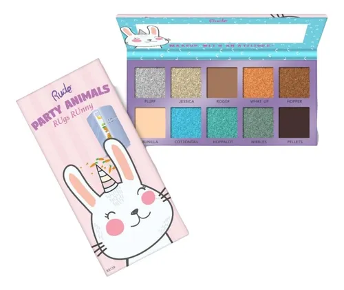 comprar Party Animals Rugs Runny Paleta De Sombras Rude Cosmetics Color de la sombra 10 Colores