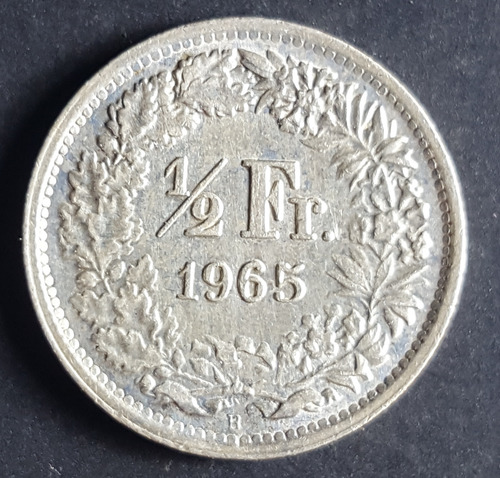 Suiza 1/2 Franco De 1965 De Plata