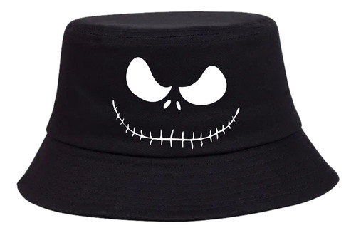 Gorro Pesquero Jack Skellington Negro Sombrero Bucket Hat