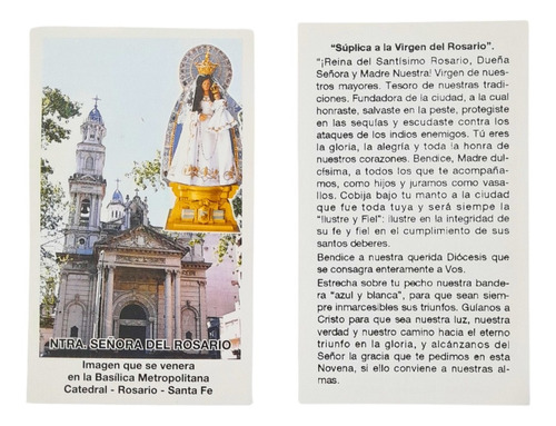 Estampas Nuestra Señora Del Rosario Santoral Virgen X 100 