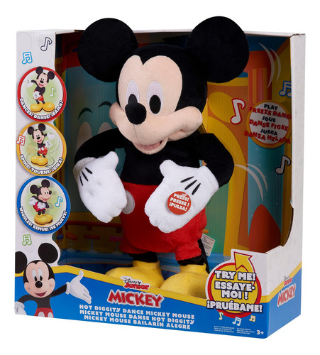 Brinquedo De Pelúcia Disney Junior Mickey Mouse Hot Diggity