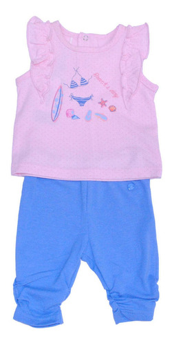 Conjunto Bebe Niña Rosado Pillin