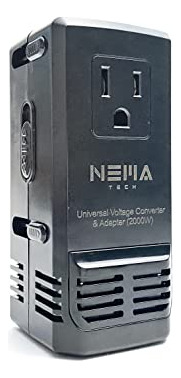 Pack Nematech: Convertidor De Voltaje Universal Y Adaptador