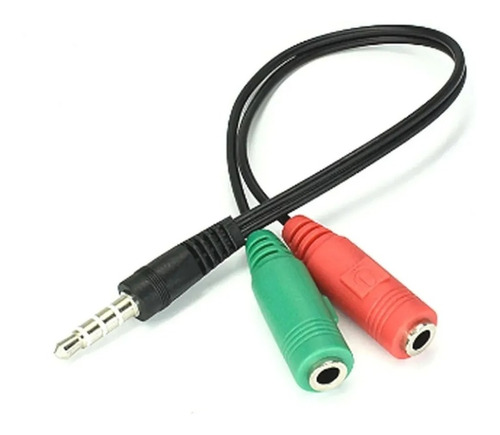  Cable Adaptador Miniplug  1 Macho A 2 Hembra 3.5mm Jack