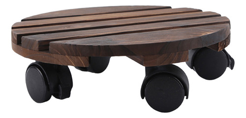 Soporte De Planta De Madera Para 30 Centimetros Marrón